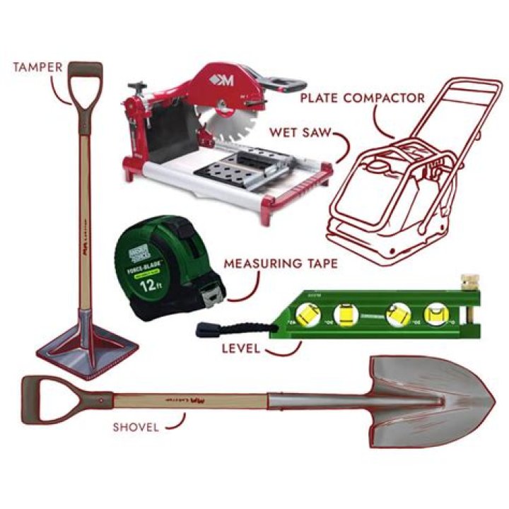 What tools are needed to install pavers