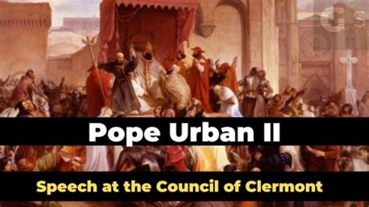 Where did Pope Urban give his speech
