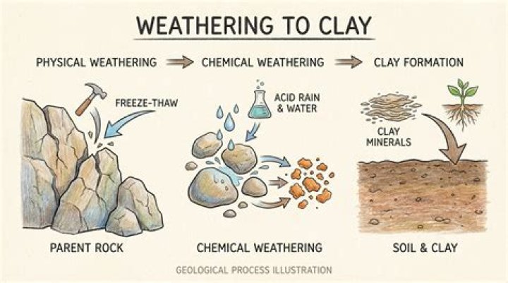 Where is clay formed