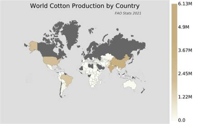 Where is the most cotton produced in the world