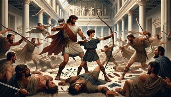 Why did Odysseus stop Telemachus from stringing the bow